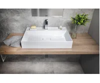 SAPHO GODIVA umyvadlo, litý mramor, 68x44cm, bílá (5)