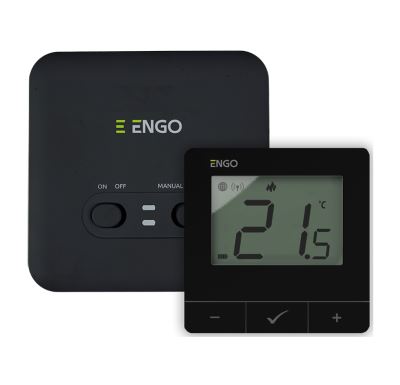 ENGO Controls Bezdrátový termostat E20i-B s ovládáním kotle ON/OFF, Wi-Fi, černý, ENGO Smart, TUYA