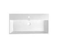 SAPHO AQUATIC umyvadlo, litý mramor, 90x46cm, bílá (1)