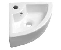 SAPHO GYNT keramické umyvadlo, rohové, 33x33 cm, bílá