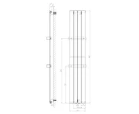 SAPHO COLONNA otopné těleso 298x1800mm, bílá (7)