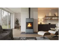 HS Flamingo Krbová kamna AQUAFLAM ® 17 s výměníkem - šedá, manuální regulace (8)