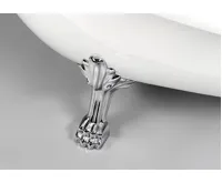 POLYSAN RETRO volně stojící vana 147x69,5x67,5cm, nohy chrom mat, bílá (5)