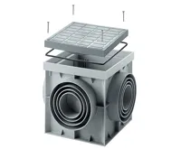 MONDIAL kanalizační šachta 200 x 200 hermeticky uzavíratelná