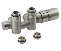 SAPHO TWIN COMBI připojovací sada ventilů termostatická pro středové připojení, pravá, nerez mat SAPHO TWIN COMBI připojovací sada ventilů termostatická pro středové připojení, pravá, nerez mat