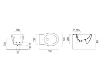GSI CLASSIC bidet závěsný, 37x55cm, bílá ExtraGlaze (5)