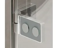 NOVEA Sprchové dveře, 100x200 cm, chrom ALU, sklo Čiré, levé provedení, nerezový žlab ke stěně (6)