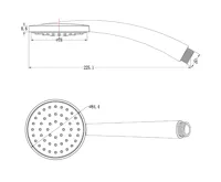 SAPHO Ruční sprcha, průměr 80mm, ABS/chrom (7)