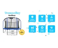 GoodJump 4UPVC modrá trampolína 400 cm s ochrannou sítí + žebřík - Inside - výprodej (4)