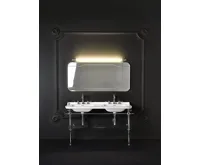 KERASAN WALDORF keramické dvojumyvadlo 150x55cm, 6 otvorů, bílá (4)