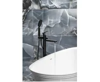 SAPHO PAX vanová baterie s připojením do podlahy, černá mat (4)