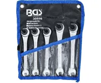 BGS Klíče očkoploché ráčnové,  otevřené, 5dílná (4)