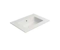 GSI PURA keramické umyvadlo Slim 62x46cm, bez otvoru, bílá mat