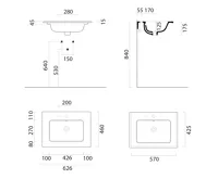GSI PURA keramické umyvadlo Slim 62x46cm, bez otvoru, bílá ExtraGlaze (5)
