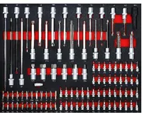 BGS Dílenský vozík, 7 zásuvek, 1 boční dvířka, se 250 nástroji (2)