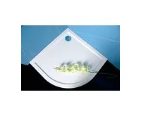 POLYSAN SERA sprchová vanička z litého mramoru, čtvrtkruh 100x100cm, R550, bílá (1)