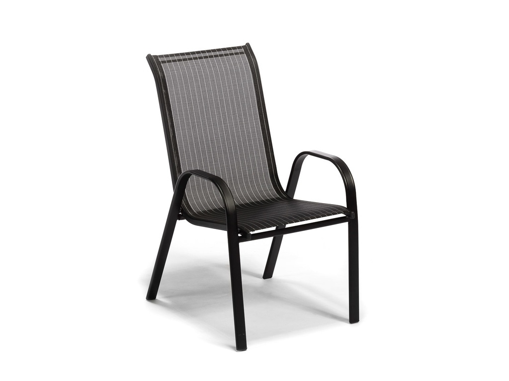 Zahradní židle VALENCIA černá, stohovatelná IWH-1010006 - výprodej