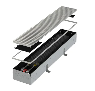 MINIB Podlahový konvektor COIL-PB110 E 1000mm Bez ventilátoru, pozink, mřížka 189mm