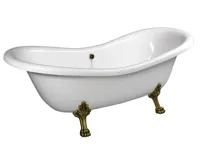 POLYSAN CHARLESTON volně stojící vana 188x83x69cm, nohy bronz, bílá