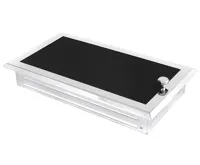 HS Flamingo Krbová mřížka 16x32 cm, chrom s žaluzií