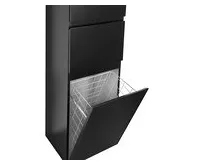 AQUALINE ALTAIR vysoká skříňka s košem 40x184x31cm, černá mat, levá (1)