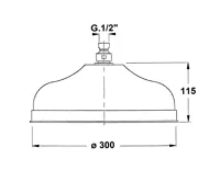 SAPHO ANTEA hlavová sprcha, průměr 300mm, chrom (2)