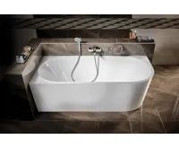 AQUALINE TIBERA L rohová stojící vana, 170x80cm, bílá (7)