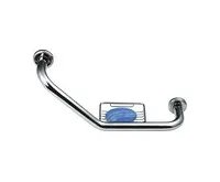 SAPHO Madlo zahnuté s drátěnou mýdlenkou, 400x250x120mm, nerez lesk (1)