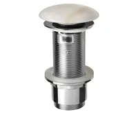 SAPHO BLOK umyvadlová výpust 5/4“, click-clack, zátka leštěný bílý mramor (3)