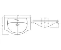 AQUALINE SIMPLEX ECO 65 umyvadlová skříňka včetně umyvadla 63x83,5x30,7cm (9)