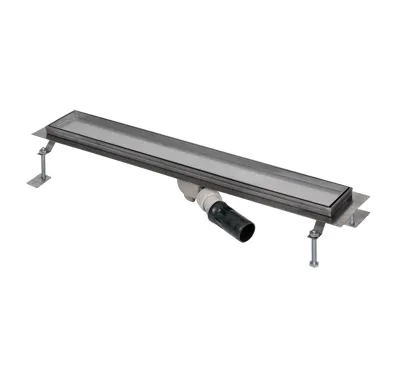 SANELA Nerezový koupelnový žlábek pro dlažbu do prostoru, délka 750 mm