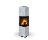 ROMOTOP Rohový designový krb s děleným sklem  HARMONY R HA Kámen, pravý ROMOTOP Rohový designový krb s děleným sklem  HARMONY R HA Kámen, pravý