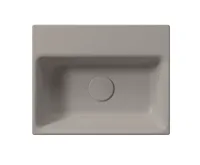 GSI NUBES keramické umývátko 40x32cm, broušená spodní hrana, bez otvoru, tortora mat (6)