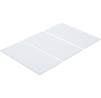 BGS Kluzáky plstěné, desky, bílé, 100 x 200 mm, 3 kusy