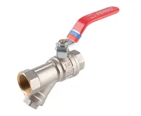 NOVASERVIS Kulový plnoprůtočný kohout s filtrem, páka MM 1" - KFPZF3