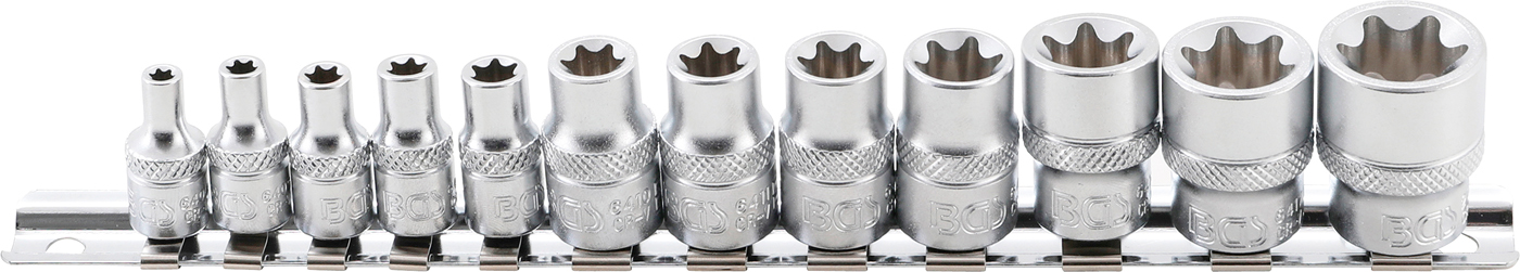 Bgs hlavice nástrčné pro e-profil 1/4"+3/8", 12 dílů