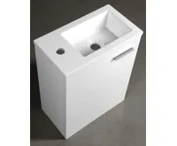 AQUALINE ZOJA skříňka s umyvadlem z litého mramoru 40x22 cm, bílá (4)