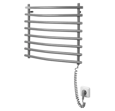 AQUALINE SUCH elektrický sušák ručníků, 570x465mm, 72W, šedý hliník-metalíza (RAL9007)