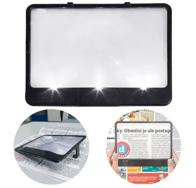 HomeLife Čtecí lupa s LED osvětlením PAGE BRIGHT