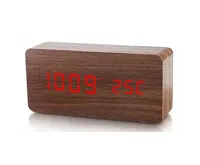 Platinium Dřevěný digitální LED budík WAC-020, samostatně