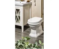 KERASAN RETRO WC sedátko Soft Close, bílá/bronz (6)