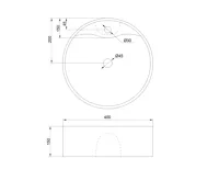 AQUALINE Keramické umyvadlo na desku Ø 40cm, bílá (4)