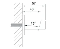 SAPHO Držák sprchy hranatý, pevný, chrom (4)
