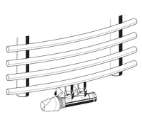 Honeywell Therafix Desing H-blok s termostat.ventilem rohový bílý, levý, DN15 (1)