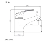 Umyvadlová stojánková baterie vyšší, Lila, bez výpusti, chrom (1)