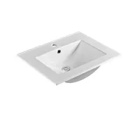 Mailo, koupelnová skříňka s keramickým umyvadlem, antracit, 2 zásuvky, 610x700x480 mm (2)