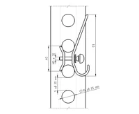 AQUALINE Háček na otopné trubkové těleso, bílá (2)