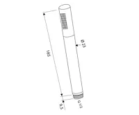 SAPHO Ruční sprcha, 185mm, bílá mat (2)