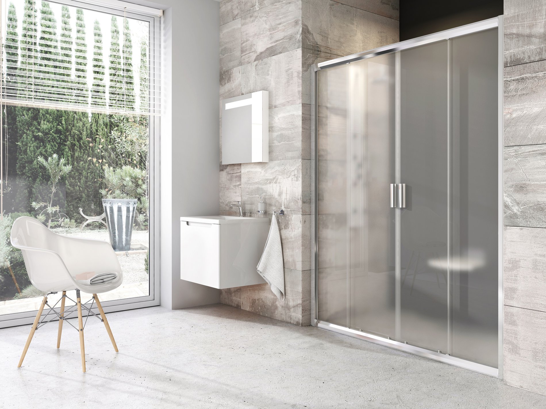 Ravak sprchové dveře blix bldp4-120 bright alu+grape