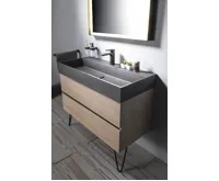 SAPHO QUADRADO betonové umyvadlo včetně výpusti, 96x44cm, černý granit (5)